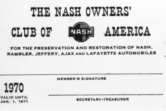 1970 dues card