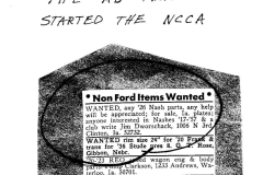 ad that started NCCA, July, 1969